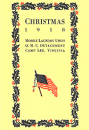 Cover of the Mobile Laundry Unit, Christmas Menu 1918.